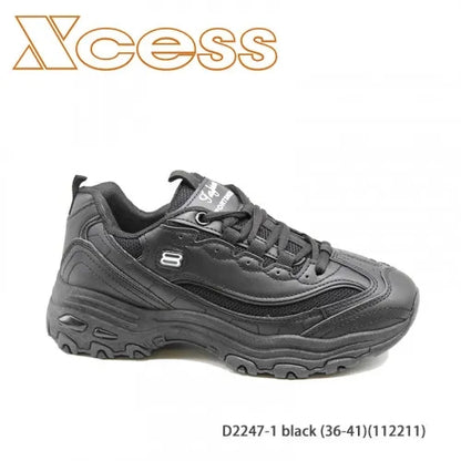 30лв Черен /Бял Дамски маратонки  size(36-41）xcess-D2247