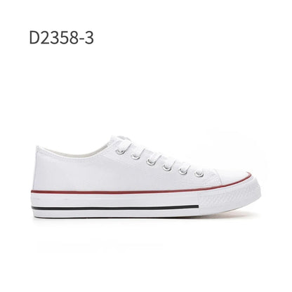 23лв  Дамски гуменки различни цветове  size(36-41）xcess-D2358 CASUAL FLAT CANVAS  LACE UP PLIMSOLLS TRAINERS SHOES