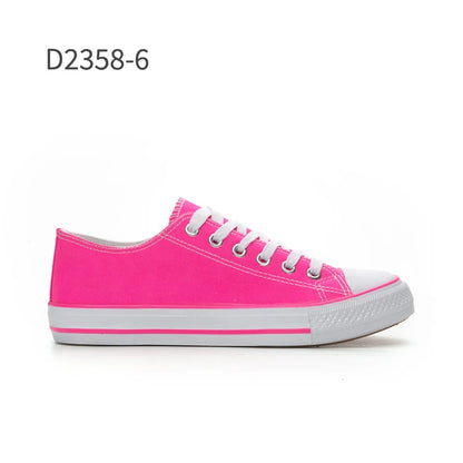 23лв  Дамски гуменки различни цветове  size(36-41）xcess-D2358 CASUAL FLAT CANVAS  LACE UP PLIMSOLLS TRAINERS SHOES